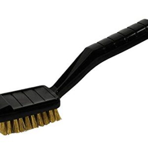 Quickie Grill Scrubbing Brush, Black, Crimped Bristles for Grill Cleaning with Scraper for Grill Grime