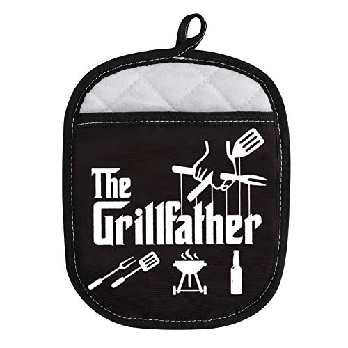 Grill Master BBQ Lover Gift The Grillfather Funny Potholder for Dad Grandpa (The Grillfather)