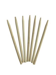 kingseal natural bamboo wood candy apple skewers, sticks, 5.5 inch x 6.5mm diameter, bulk pack, blunt point for safety – 1 box of 1000 count