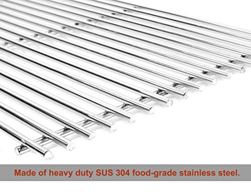 DELSbbq 7528 Stainless Steel Cooking Grates Replacement for Weber Genesis E and S Series 300 E310 E320 S310 S320 Gas Grills,19.5 inch #304 Stainless Steel