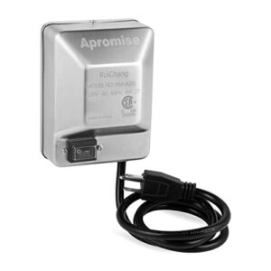 apromise rotisserie motor – powerful electric rotisserie spit motor 110 volts 4 watts | stainless steel rotisserie motor can hold up to 30 pounds – silver