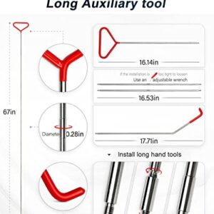 LAYUNI Car Tool Kit de emergencia para automóvil de 18 piezas con cuña para Ventana de automóvil, cuña de aire agarrador de Largo alcance, herramienta de extracción de recorte automático