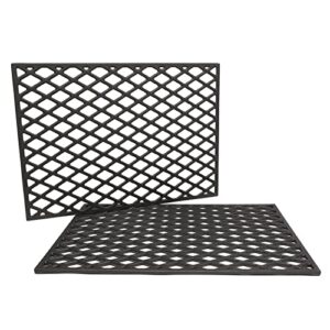 grisun grill grates for pit boss 820 series, pro series 850 wood pellet grills, heavy duty cast iron grill grids for pit boss 820 deluxe grill, 2 pcs