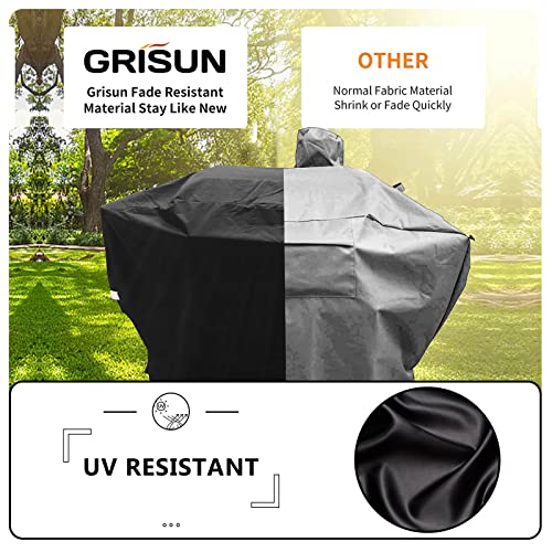 Grisun Upgraded Grill Cover for Camp Chef SmokePro, DLX, Woodwind 24" Pellet Grills, Full Length Pellet Grill Cover, 600D Waterproof UV-Resistant Fabric, All Weather Protection