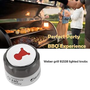 Weber Grill Light Control Knobs, Weber 91538 2 Pack of Outdoor BBQ Grill knobs fit for Weber Gas Grill E-470, E-670, S-460, S-470, S-660, S-670