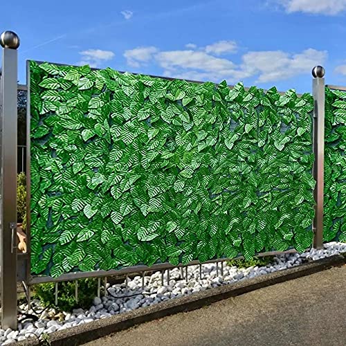 Artificial Ivy Privacy Fence Screen,19.6x118inch Artificial Hedges Fenceand Faux Ivy Vine Leaf Decoration for Outdoor Garden Porch Patio Home Yard