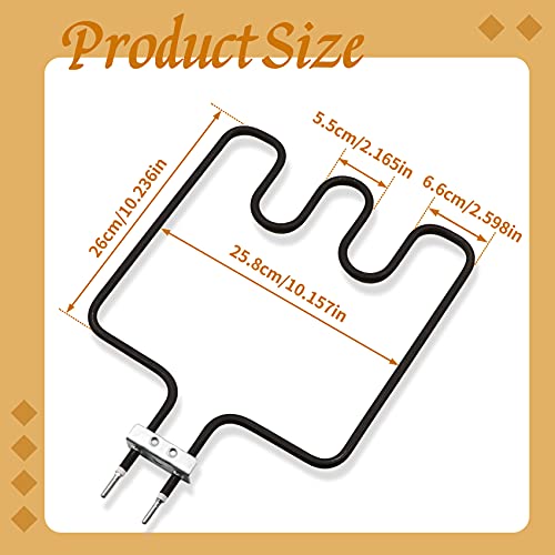 Electric Smoker and Grill Heating Element with Adjustable Thermostat Cord Controller,1500 Watt Heating Element Replacement Part Compatible with Masterbuilt Smokers & Turkey Fryers