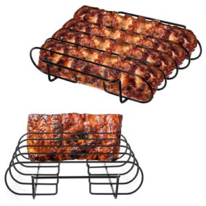 unco- stainless steel rib rack, holds up to 4 full racks of ribs, rib rack for smoking, smoker rack, rib racks for grilling and smoking, nonstick rib rack, bbq rib rack, rib rack smoker, rib stand