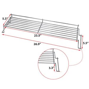 Uniflasy 65054 Grill Warming Rack for Weber Genesis 300 Series Genesis E310 E320 E330, S310 S320, S330(Not Fit Genesis II 300 Grills) 23 1/2 Inch Stainless Steel Grates Warming Grate for 81323, 62749