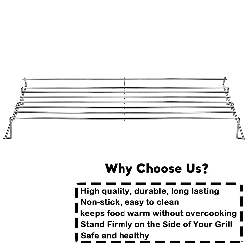 Uniflasy 65054 Grill Warming Rack for Weber Genesis 300 Series Genesis E310 E320 E330, S310 S320, S330(Not Fit Genesis II 300 Grills) 23 1/2 Inch Stainless Steel Grates Warming Grate for 81323, 62749