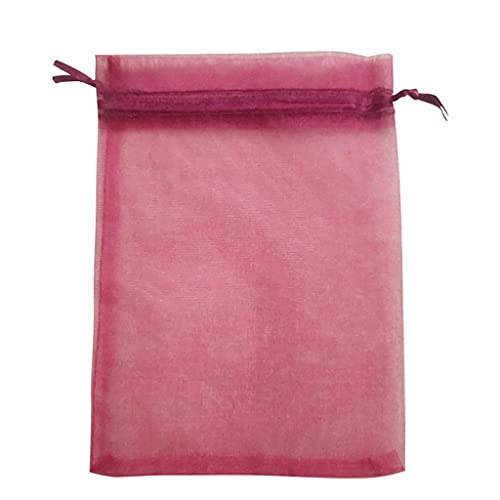 ANWUYANG 50pcs Fruits Plant Nursery Bags, Grapes Gardening Protection Drawstring Mesh Bag, Home Candy Pearl Storage Bag, 17x23cm (Color : Red)