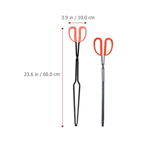 GANAZONO Grilling Tools 2 Pcs Log Grabber Tongs Fireplace Tongs Stainless Steel Fire Tongs Kitchen Tongs Grabber for Outdoor Indoor Fireplace Moving Firelogs Fire Pit Grill Tools