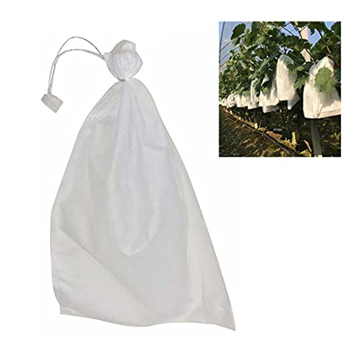 ANWUYANG 100Pcs Drawstring Style Grape Protect Bag, Fruit Protection Bags Mesh Bag, Agriculture Against Insect Pouch (Size : 240mm by 350mm)