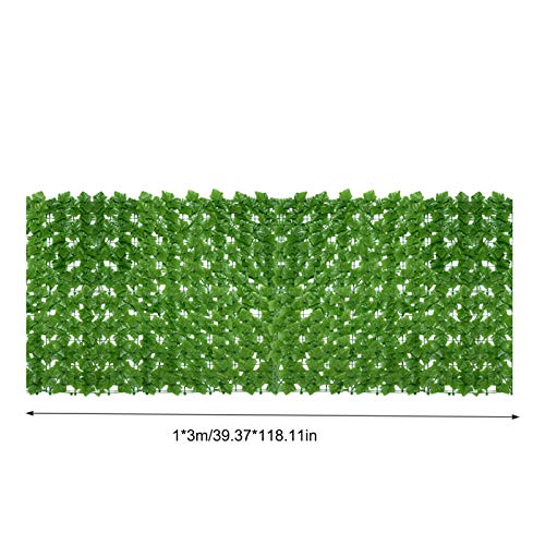 YPeng 2Pack 19.68x118.11-inch Garden Privacy Fence Screen Fake Leaves Decorative Faux Grass Hedge Greenery Garland Expandable Privacy Fence for Outdoor Wall Balcony Backdrop Decor