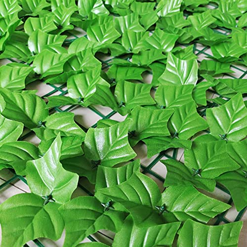 YPeng 2Pack 19.68x118.11-inch Garden Privacy Fence Screen Fake Leaves Decorative Faux Grass Hedge Greenery Garland Expandable Privacy Fence for Outdoor Wall Balcony Backdrop Decor