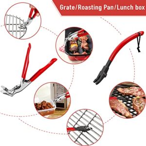 PIQUEBAR Grill Grate Lifter Gripper Barbeque Grid Lifter Kamado Joe Big Green Egg Accessories for Charcoal Grill Set of Two