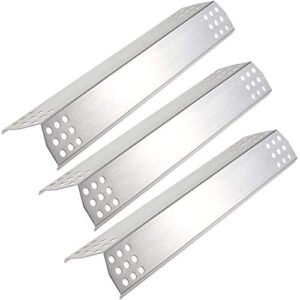 adviace replacement flame tamers for 720-0787d, 720-0953, 720-0819 bbq gas grill models, set of 3 stainless steel burner covers heat plate shields replacement