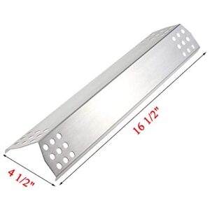 Adviace Replacement Flame Tamers for 720-0787D, 720-0953, 720-0819 BBQ Gas Grill Models, Set of 3 Stainless Steel Burner Covers Heat Plate Shields Replacement