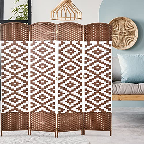 ALF 1 pc Details About 4-Panel Room Divider Privacy Screen Diamond Weave Freestanding