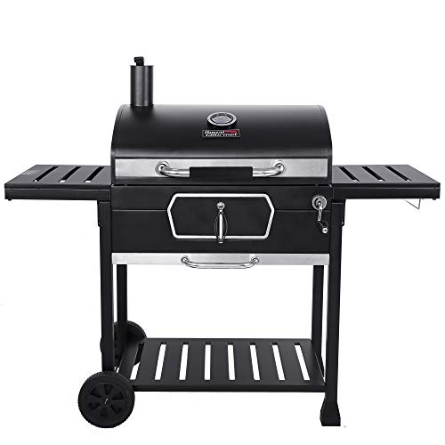 Royal Gourmet CD2030AN 30-Inch Charcoal Grill, Deluxe BBQ Smoker Picnic Camping Patio Backyard Cooking, Black