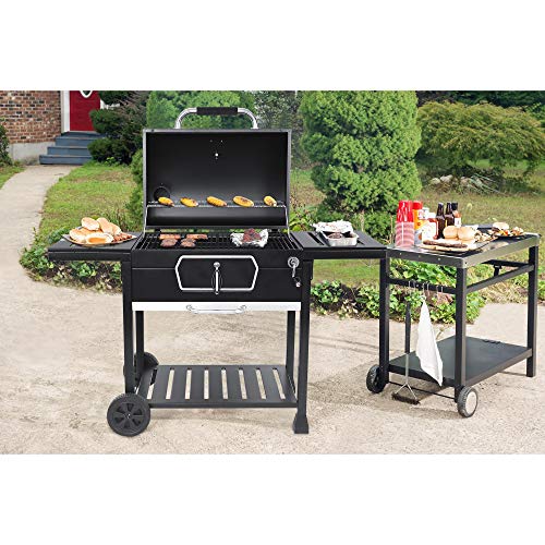 Royal Gourmet CD2030AN 30-Inch Charcoal Grill, Deluxe BBQ Smoker Picnic Camping Patio Backyard Cooking, Black