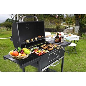 Royal Gourmet CD2030AN 30-Inch Charcoal Grill, Deluxe BBQ Smoker Picnic Camping Patio Backyard Cooking, Black