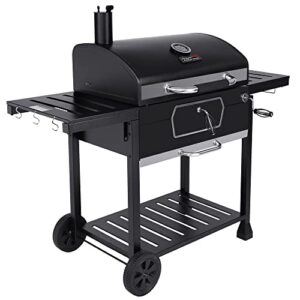 Royal Gourmet CD2030AN 30-Inch Charcoal Grill, Deluxe BBQ Smoker Picnic Camping Patio Backyard Cooking, Black