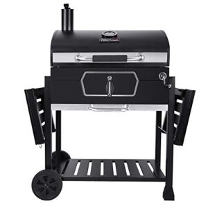 Royal Gourmet CD2030AN 30-Inch Charcoal Grill, Deluxe BBQ Smoker Picnic Camping Patio Backyard Cooking, Black