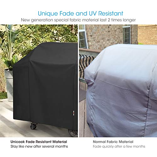 Unicook 58 Inch Grill Cover for Weber Genesis II, Genesis II LX 300 Series and Genesis 300 Series Gas Grills, Heavy Duty Waterproof Barbecue Cover, Fade Resistant BBQ Cover, Compared to Weber 7130