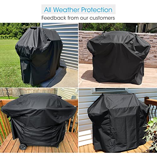 Unicook 58 Inch Grill Cover for Weber Genesis II, Genesis II LX 300 Series and Genesis 300 Series Gas Grills, Heavy Duty Waterproof Barbecue Cover, Fade Resistant BBQ Cover, Compared to Weber 7130