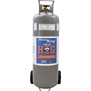 Flame King YSN100HOGb 100 LB Pound Horizontal & Vertical Propane Cylinder Pol Valve, Gray