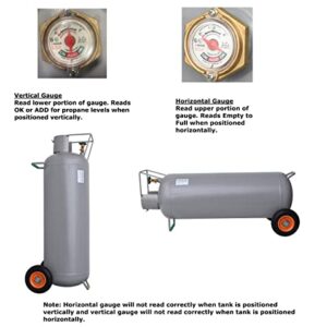 Flame King YSN100HOGb 100 LB Pound Horizontal & Vertical Propane Cylinder Pol Valve, Gray