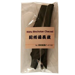 kishu binchotan japanese premium charcoal refill water filter long from kii mountains japan, black