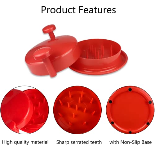 Chicken Shredder,Meat Shredder with Non-Slip Base and Handle,Comes with Clip and A Pair Of Bear Claws For Shredding Meat,Chicken Shredder Tool For Chicken, Pork and Beef and Other Meat Products (Red)