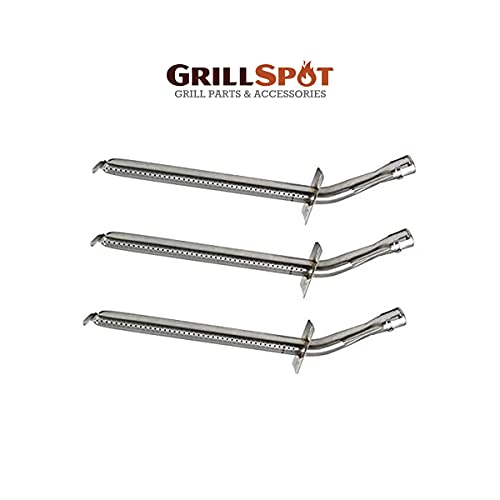 GrillSpot Vermont Castings & Jenn Air Tube Burner Replacement for Gas Grills, Stainless Steel Bent Tube Design - Exact Fit Barbecue Grill Parts (Set of 3)
