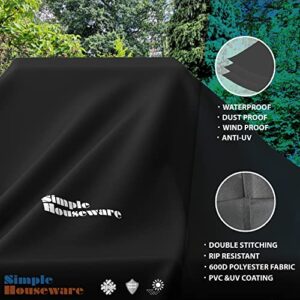 Simple Houseware 72-inch Waterproof Heavy Duty Gas BBQ Grill Cover, Weather-Resistant Polyester