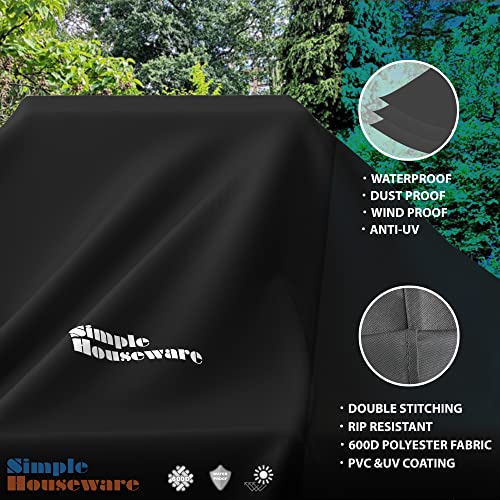 Simple Houseware 72-inch Waterproof Heavy Duty Gas BBQ Grill Cover, Weather-Resistant Polyester