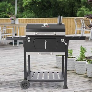 Royal Gourmet CD1824E 24-inch Charcoal BBQ Grill Outdoor Picnic Patio Cooking Backyard Party