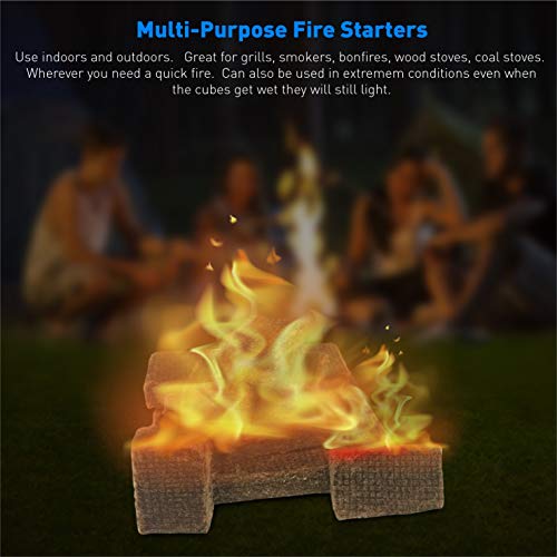 Eco Cubes Fire Starter Squares – Great Fire Starters for Wood Stove, Fireplace, Charcoal Grill – Quantity 168