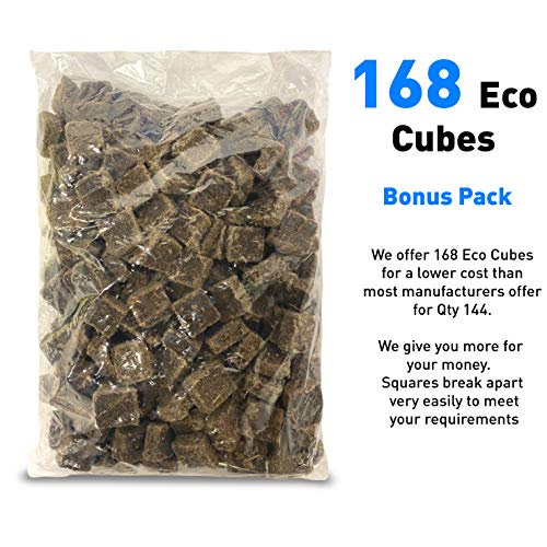 Eco Cubes Fire Starter Squares – Great Fire Starters for Wood Stove, Fireplace, Charcoal Grill – Quantity 168