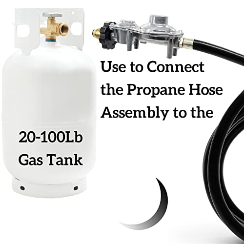 PERTF Two Stage Propane Regulator with 12ft Propane Hose for Mr Heater F273684,Heaters, Barbecue Grills, Gas Generators, Fire pits, RVS, Propane Fireplaces