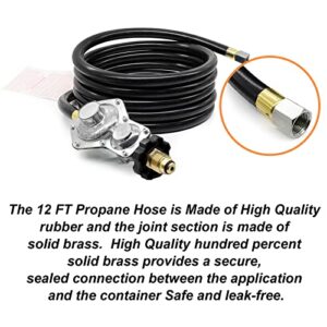 PERTF Two Stage Propane Regulator with 12ft Propane Hose for Mr Heater F273684,Heaters, Barbecue Grills, Gas Generators, Fire pits, RVS, Propane Fireplaces