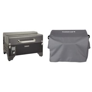 cuisinart smoker bundle – portable wood pellet grill and smoker – 256 sq. inch cooking space & portable pellet grill cover