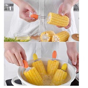 Aeyistry 8 Pcs Stainless Steel BBQ Corn Holders Multifunction for Corn On The Cob Stainless Steel BBQ Tools