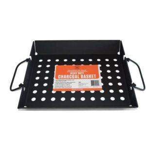 pk grills heavy duty basket tray for barbecue, fits pk original and other charcoal bbq grills, pk99090, black