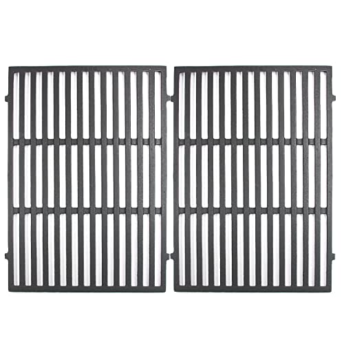 Hongso 18 7/8 inch Cast Iron Grill Grates Replacement for Weber Genesis II 310 and Genesis II LX 340 Series Gas Grills 2017 and Newer, Replacement Parts for Weber 66095 66802