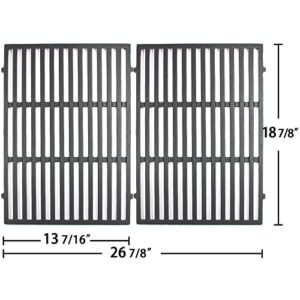 Hongso 18 7/8 inch Cast Iron Grill Grates Replacement for Weber Genesis II 310 and Genesis II LX 340 Series Gas Grills 2017 and Newer, Replacement Parts for Weber 66095 66802