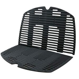 uniflasy 7646 cooking grates for weber q300 q320 q3000 q3200 series gas grills grill parts cast iron grill grates replacement for weber q300 2 pack