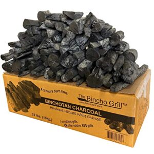 the bincho grill binchotan charcoal for japanese bbq 22lbs. premium hardwood high-grade for yakitori