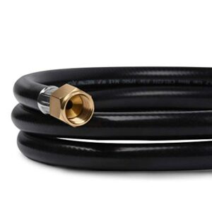 GasSaf 3Feet Low Pressure Propane Regulator and Hose Replacement for Weber Gas Grill Most LP Gas Grill, Heater and Fire Pit Table, Type-1 (QCC-1) Tank Connect,3/8" Female Flare Nut -CSA Certifide